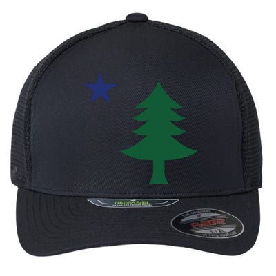 1901 Old First Flag Of Maine Pine Tree And Star Flexfit Unipanel Trucker Cap