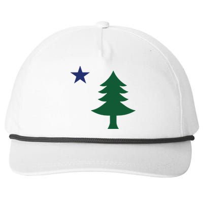 1901 Old First Flag Of Maine Pine Tree And Star Snapback Five-Panel Rope Hat