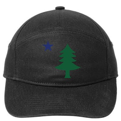 1901 Old First Flag Of Maine Pine Tree And Star 7-Panel Snapback Hat