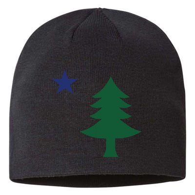 1901 Old First Flag Of Maine Pine Tree And Star Sustainable Beanie