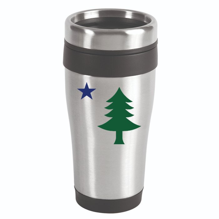 1901 Old First Flag Of Maine Pine Tree And Star 16oz Travel Tumbler