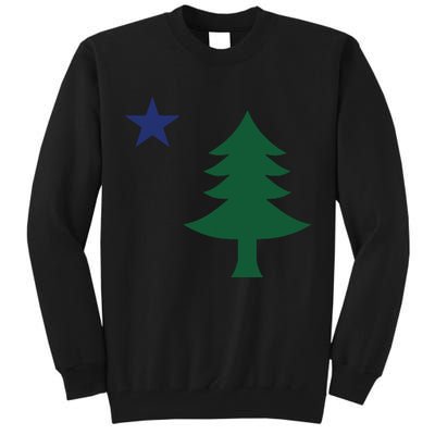 1901 Old First Flag Of Maine Pine Tree And Star Tall Sweatshirt