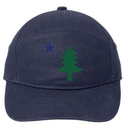 1901 Old First Flag Of Maine Pine Tree And Star 7-Panel Snapback Hat