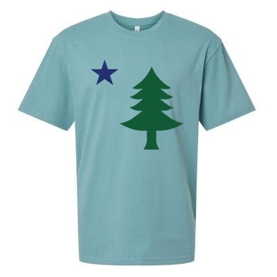 1901 Old First Flag Of Maine Pine Tree And Star Sueded Cloud Jersey T-Shirt