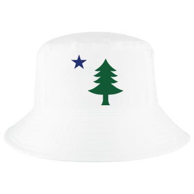 1901 Old First Flag Of Maine Pine Tree And Star Cool Comfort Performance Bucket Hat