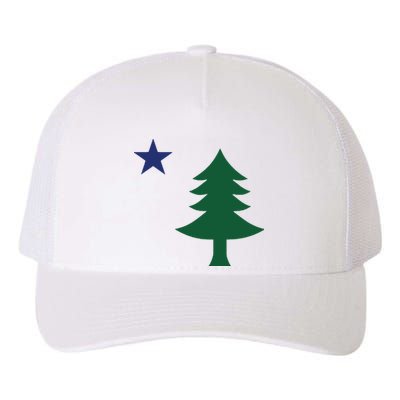 1901 Old First Flag Of Maine Pine Tree And Star Yupoong Adult 5-Panel Trucker Hat