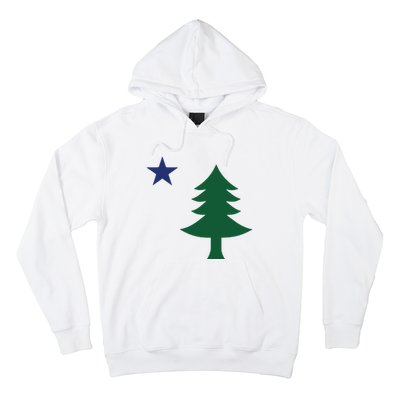 1901 Old First Flag Of Maine Pine Tree And Star Hoodie