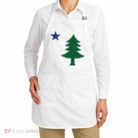 1901 Old First Flag Of Maine Pine Tree And Star Apron