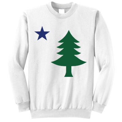 1901 Old First Flag Of Maine Pine Tree And Star Sweatshirt