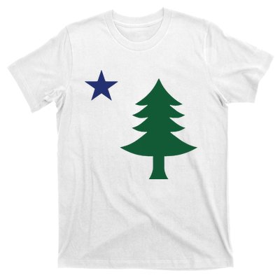 1901 Old First Flag Of Maine Pine Tree And Star T-Shirt