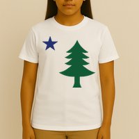 1901 Old First Flag Of Maine Pine Tree And Star T-Shirt