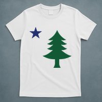 1901 Old First Flag Of Maine Pine Tree And Star T-Shirt