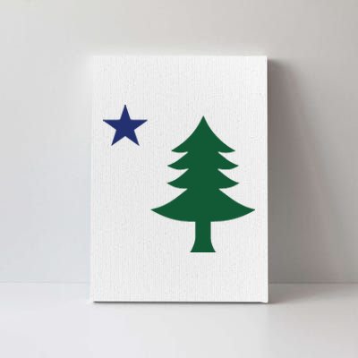 1901 Old First Flag Of Maine Pine Tree And Star Canvas