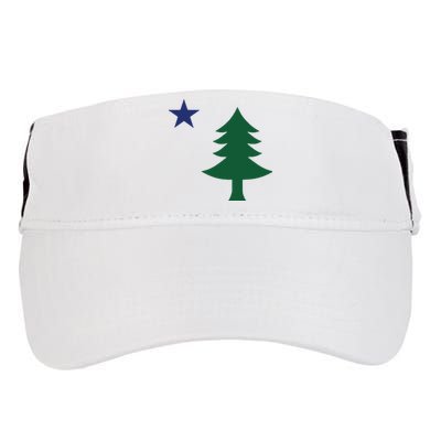 1901 Old First Flag Of Maine Pine Tree And Star Adult Drive Performance Visor