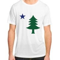 1901 Old First Flag Of Maine Pine Tree And Star Adult ChromaSoft Performance T-Shirt