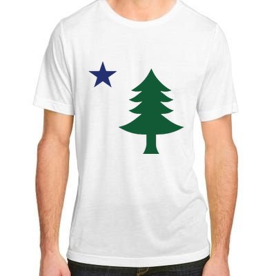 1901 Old First Flag Of Maine Pine Tree And Star Adult ChromaSoft Performance T-Shirt