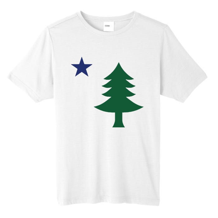 1901 Old First Flag Of Maine Pine Tree And Star Tall Fusion ChromaSoft Performance T-Shirt