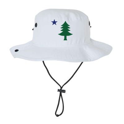 1901 Old First Flag Of Maine Pine Tree And Star Bucket Hat