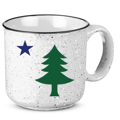 1901 Old First Flag Of Maine Pine Tree And Star 15oz Campfire Ceramic Mug