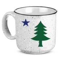 1901 Old First Flag Of Maine Pine Tree And Star 15oz Campfire Ceramic Mug
