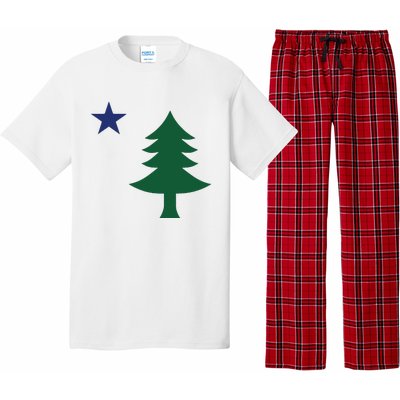 1901 Old First Flag Of Maine Pine Tree And Star Pajama Set