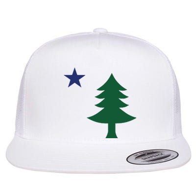 1901 Old First Flag Of Maine Pine Tree And Star Flat Bill Trucker Hat