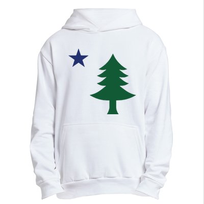 1901 Old First Flag Of Maine Pine Tree And Star Urban Pullover Hoodie