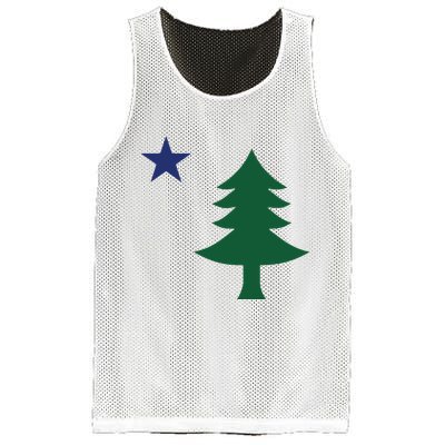 1901 Old First Flag Of Maine Pine Tree And Star Mesh Reversible Basketball Jersey Tank