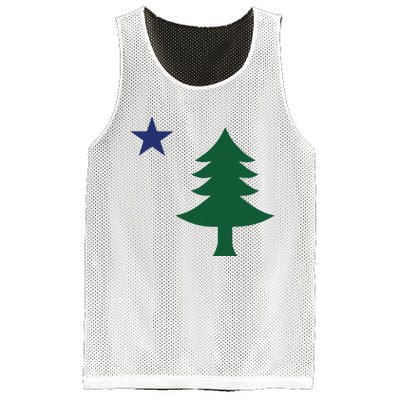 1901 Old First Flag Of Maine Pine Tree And Star Mesh Reversible Basketball Jersey Tank