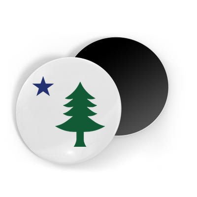 1901 Old First Flag Of Maine Pine Tree And Star Magnet