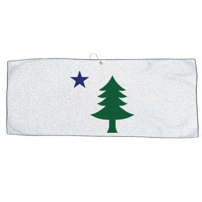 1901 Old First Flag Of Maine Pine Tree And Star Large Microfiber Waffle Golf Towel
