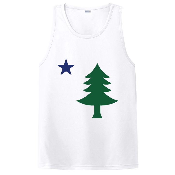 1901 Old First Flag Of Maine Pine Tree And Star PosiCharge Competitor Tank