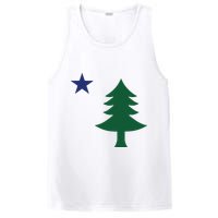 1901 Old First Flag Of Maine Pine Tree And Star PosiCharge Competitor Tank
