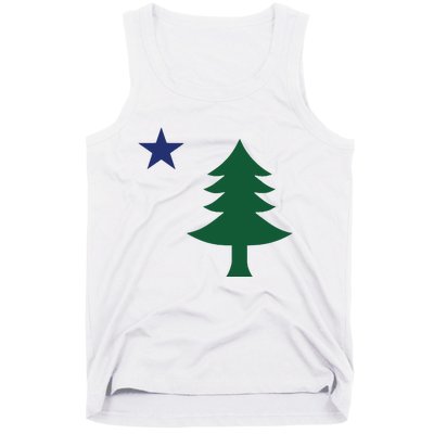 1901 Old First Flag Of Maine Pine Tree And Star Tank Top