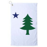 1901 Old First Flag Of Maine Pine Tree And Star Golf Towel