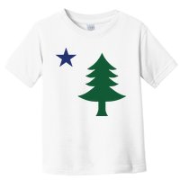1901 Old First Flag Of Maine Pine Tree And Star Toddler T-Shirt
