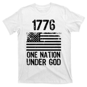 1776 One Nation Under God Patriotic Flag T-Shirt