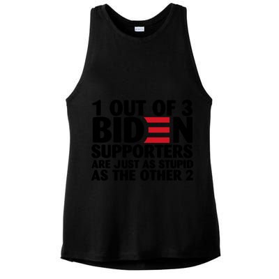 1 Out Of 3 Biden Supporters Are Just As Stupid Ladies PosiCharge Tri-Blend Wicking Tank