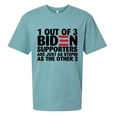 1 Out Of 3 Biden Supporters Are Just As Stupid Sueded Cloud Jersey T-Shirt