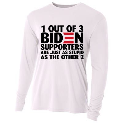 1 Out Of 3 Biden Supporters Are Just As Stupid Cooling Performance Long Sleeve Crew