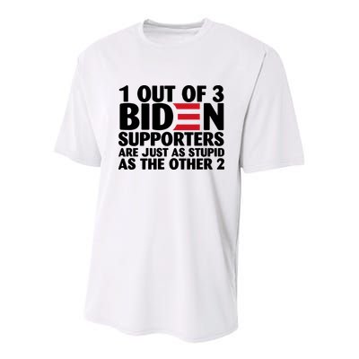 1 Out Of 3 Biden Supporters Are Just As Stupid Youth Performance Sprint T-Shirt