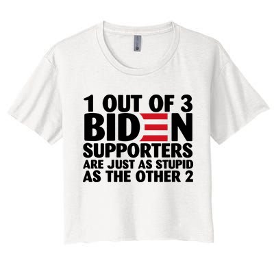 1 Out Of 3 Biden Supporters Are Just As Stupid Crop Top