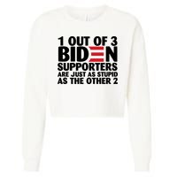 1 Out Of 3 Biden Supporters Are Just As Stupid Cropped Pullover Crew
