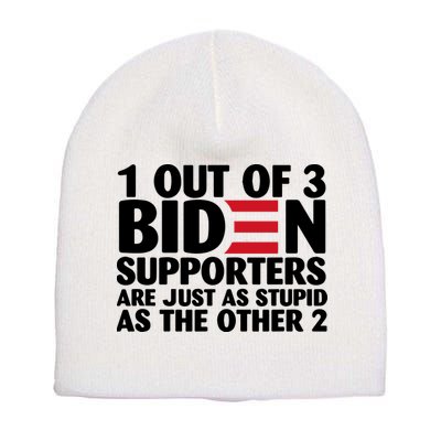 1 Out Of 3 Biden Supporters Are Just As Stupid Short Acrylic Beanie