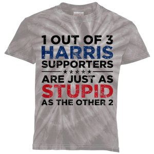 1 Out Of 3 Harris Supporters Stupid Funny Saying Kids Tie-Dye T-Shirt