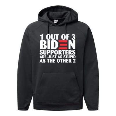 1 Out Of 3 Biden Supporters Are Just As Stupid Performance Fleece Hoodie