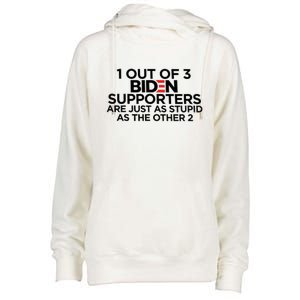 1 OUT OF 3 BIDEN SUPPORTERS Womens Funnel Neck Pullover Hood