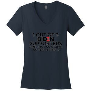 1 OUT OF 3 BIDEN SUPPORTERS Women's V-Neck T-Shirt