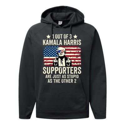 1 Out Of 3 Kamala Harris Supporters Are Just As Stupid Performance Fleece Hoodie