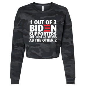 1 Out Of 3 Biden Supporters Are Just As Stupid Cropped Pullover Crew